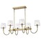 Nuvo Brookside 6-Light Island Pendant Vintage Brass Clear Glass 60/7887 - alternate 4